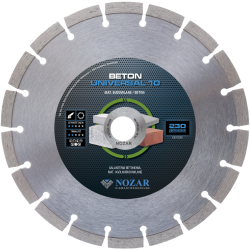 Tarcza diamentowa Nozar Laser Beton Universal10 / 230x22,23 mm / 33x2,4x10 mm / 18 segmentowa (PL6700009) WOBIS ZABRZE